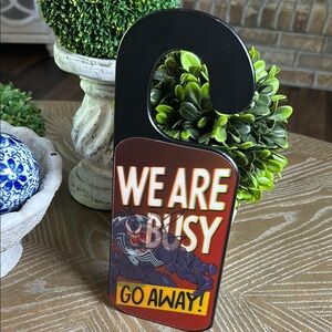 Marvel Venom & Spiderman Super Hero Door Hanger Sign